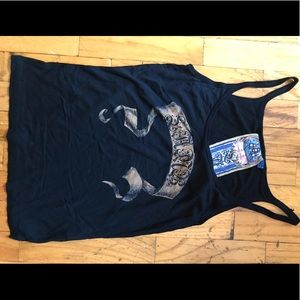 L.A.M.B black logo camisole